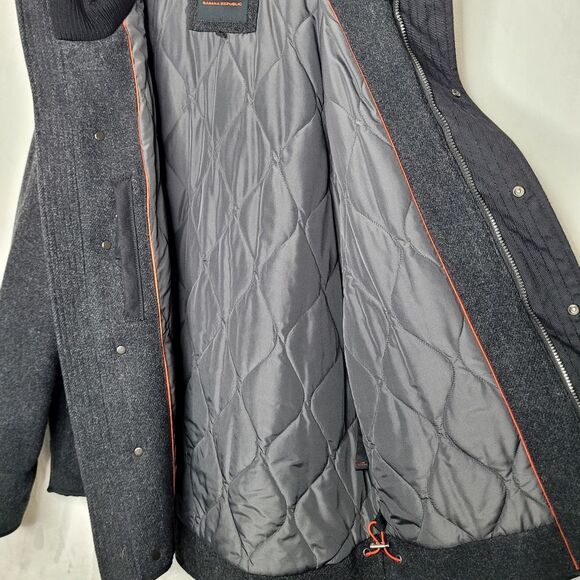 Banana Republic Wool Quilted Lined Bomber Jacket Size XL - Picture 6 of 15